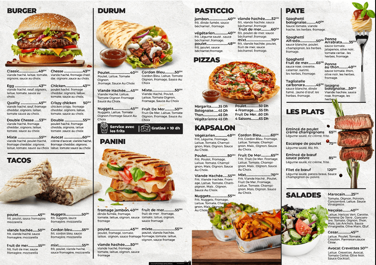 AANI & DANI Menu